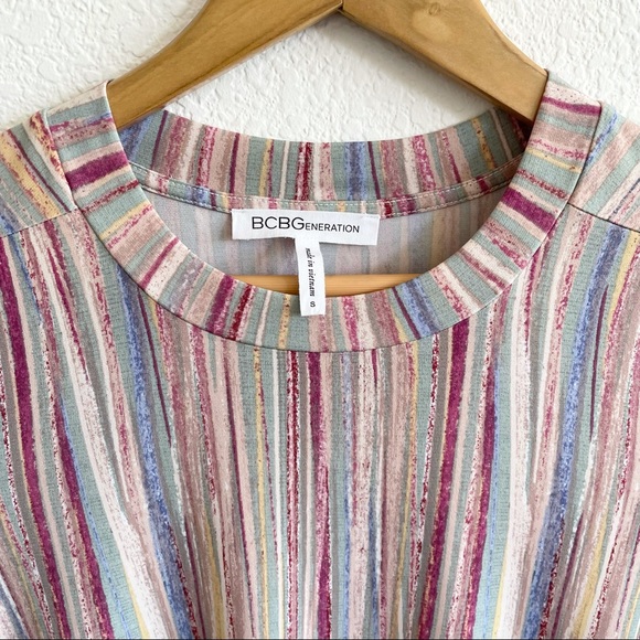 BCBG Multicolor Striped Swing Dress - Small - Picture 4 of 7